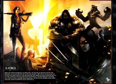 комиксы, X-Men, супергероев, X-Force - оригинальные обои рабочего стола