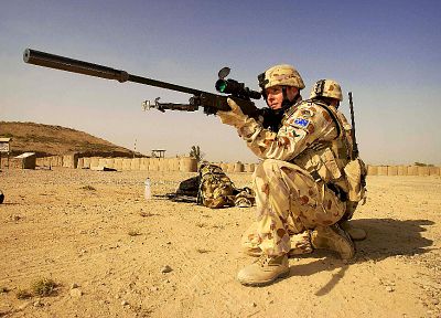 пистолеты, армия, военный, снайперы, L115A3 LRR, австралийский военный - случайные обои для рабочего стола