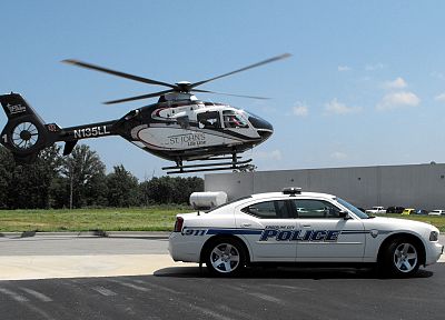 вертолеты, автомобили, полиция, транспортные средства - оригинальные обои рабочего стола