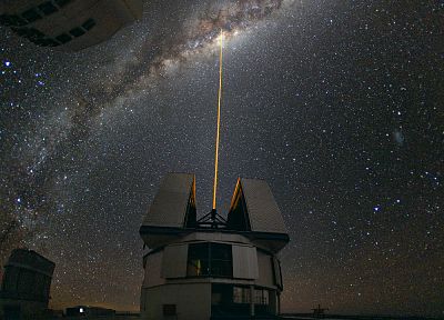 ночь, телескоп, небо, Very Large Telescope - случайные обои для рабочего стола