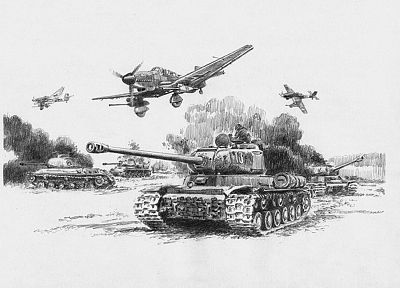 самолет, Вторая мировая война, Люфтваффе, рисунки, Штука, Junkers Ju 87 - оригинальные обои рабочего стола