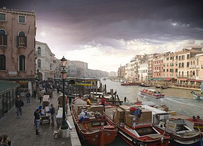 корабли, Венеция, Италия, транспортные средства - оригинальные обои рабочего стола
