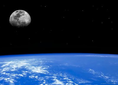 Луна, орбиту - случайные обои для рабочего стола