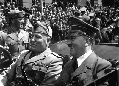 оттенки серого, Вторая мировая война, монохромный, исторический, Адольф Гитлер, Муссолини - оригинальные обои рабочего стола