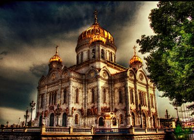 архитектура, церкви, Москва, HDR фотографии - оригинальные обои рабочего стола