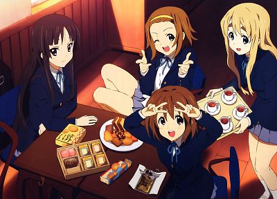 K-ON! (Кэйон!), Hirasawa Юи, Акияма Мио, Tainaka Ritsu, Kotobuki Tsumugi, аниме девушки - случайные обои для рабочего стола