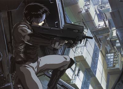 пистолеты, Кусанаги Мотоко, главный, аниме, Призрак в доспехах - случайные обои для рабочего стола