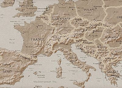 Европа, карты - оригинальные обои рабочего стола