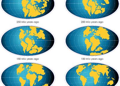 Земля, эволюция, карты, континенты, Пангея, география, инфографика - обои на рабочий стол