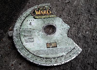 Мир Warcraft, сломанный, компакт-диск - случайные обои для рабочего стола