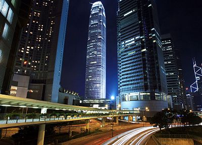 пейзажи, города, Гонконг, небоскребы, дороги - оригинальные обои рабочего стола