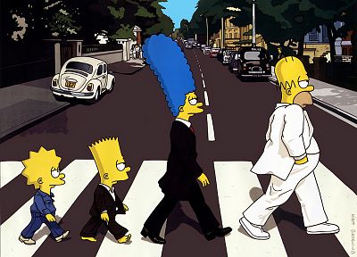 Abbey Road, Симпсоны - случайные обои для рабочего стола