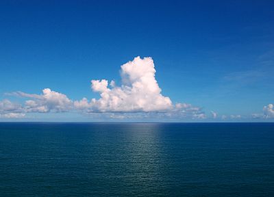 океан, облака, горизонт - оригинальные обои рабочего стола