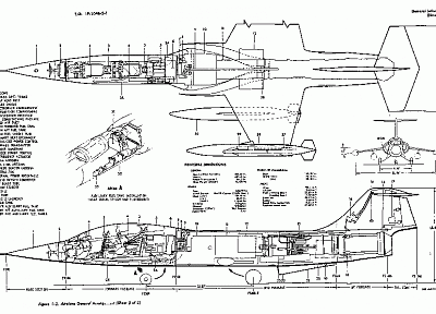 самолет, схема, F - 104 Starfighter - обои на рабочий стол
