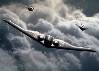 самолет, военный, стелс, стелс -бомбардировщик, самолеты, транспортные средства, Lockheed F - 117 Nighthawk, B- 2 Spirit - случайные обои для рабочего стола