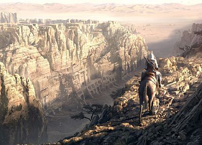 видеоигры, пейзажи, Assassins Creed, Альтаир ибн Ла Ахад, произведение искусства - оригинальные обои рабочего стола