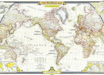 National Geographic, карта мира - обои на рабочий стол