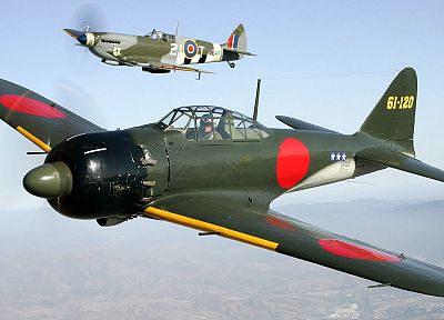 самолет, военный, Вторая мировая война, Supermarine Spitfire - случайные обои для рабочего стола