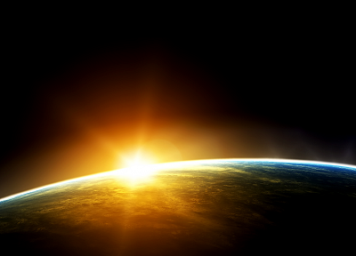 Солнце, космическое пространство, Земля, солнечный свет - оригинальные обои рабочего стола
