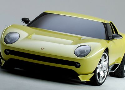 желтый цвет, автомобили, Ламборгини, транспортные средства, концепт-кары, Lamborghini Miura Concept - случайные обои для рабочего стола