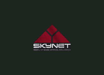 терминатор, логотипы, SkyNet - оригинальные обои рабочего стола