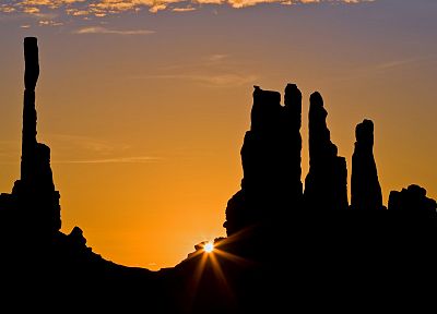 восход, Аризона, Долина монументов, скальные образования - копия обоев рабочего стола
