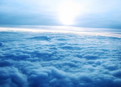 облака, Солнце, горизонт, атмосфера, небо - оригинальные обои рабочего стола