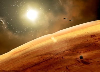 Марс, научная фантастика - оригинальные обои рабочего стола