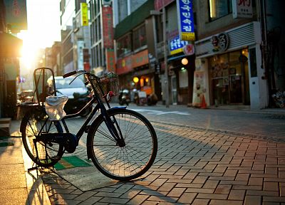 города, велосипеды, здания, Корея, юго, Азия, города - оригинальные обои рабочего стола