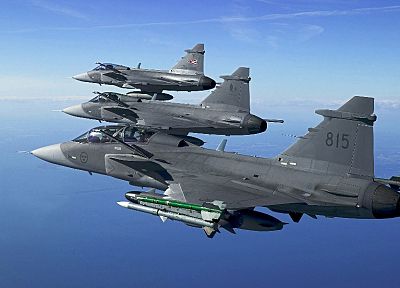 океан, самолет, война, Jas 39 Gripen - случайные обои для рабочего стола