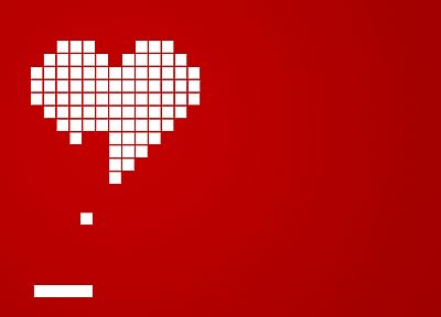 любовь, сердца, квадраты, простой фон - обои на рабочий стол