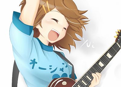 K-ON! (Кэйон!), Hirasawa Юи, гитары, аниме девушки, гитаристы - похожие обои для рабочего стола