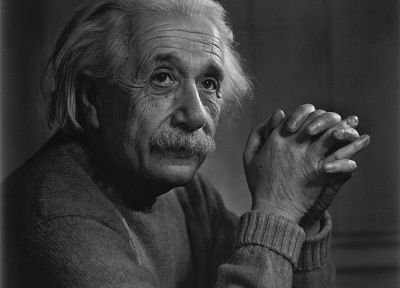 оттенки серого, Альберт Эйнштейн - копия обоев рабочего стола