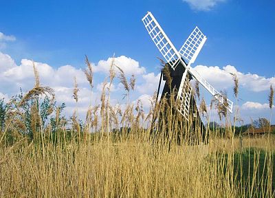 Великобритания, ветряные мельницы - оригинальные обои рабочего стола