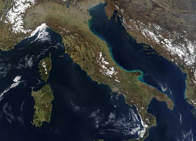 спутник, карты, Италия - копия обоев рабочего стола