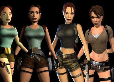 Tomb Raider, Лара Крофт, эволюция - оригинальные обои рабочего стола
