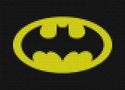 Бэтмен, DC Comics, мозаика, логотипы, Batman Logo, Лего - оригинальные обои рабочего стола