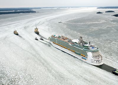 лед, корабли, транспортные средства, круизное судно - оригинальные обои рабочего стола