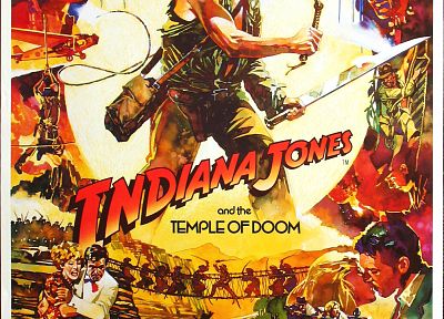 Индиана Джонс, постеры фильмов, Индиана Джонс и Храм Судьбы - обои на рабочий стол