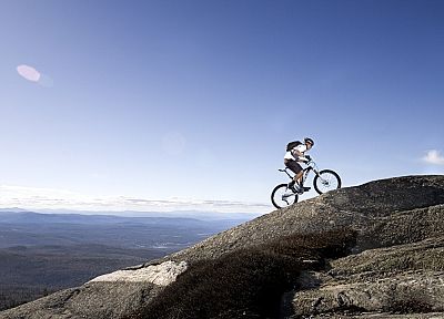 восхождение, горы, пейзажи, велосипед, спортивный - обои на рабочий стол