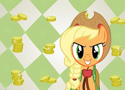 жадность, My Little Pony, Applejack - копия обоев рабочего стола