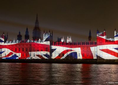 Англия, Британия, Лондон, Биг-Бен, Великобритания, Юнион Джек, Флаг Союза, Здание Парламента, Олимпиада 2012 - копия обоев рабочего стола