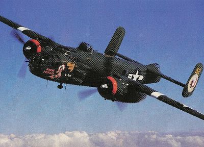 самолет, военный, бомбардировщик, B - 25 Mitchell - обои на рабочий стол