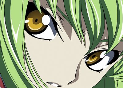 Code Geass (Код Гиас), зеленые волосы, желтые глаза, C.C., аниме - оригинальные обои рабочего стола