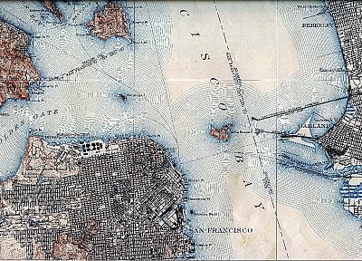 Сан - Франциско, карты - оригинальные обои рабочего стола