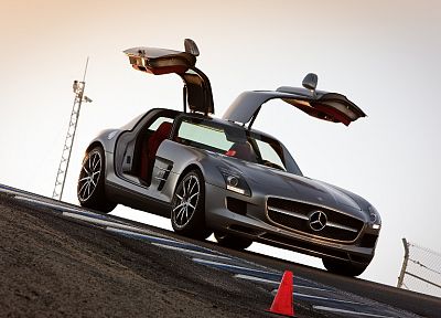 автомобили, Мерседес Бенц, крыло чайки, Mercedes- Benz SLS AMG E-Cell - копия обоев рабочего стола