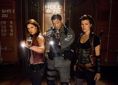 актрисы, Resident Evil, Али Лартер, Вентворт Миллер, Милла Йовович - копия обоев рабочего стола