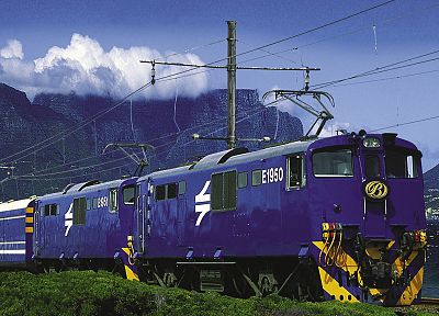 картины, поезда, Южная Африка, реалистичный, транспортные средства, локомотивы, Южноафриканский, Класс 6E1, электровозы - случайные обои для рабочего стола