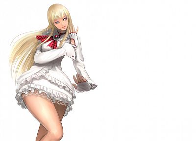 Tekken, белое платье, мягкие тени, простой фон, Лили Рошфор - похожие обои для рабочего стола