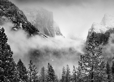 зима, буря, Калифорния, Национальный парк, Йосемитский национальный парк - случайные обои для рабочего стола